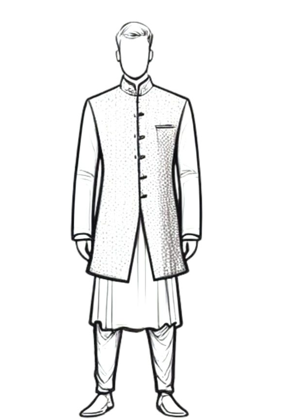 Sherwani-Regal Wedding Attire