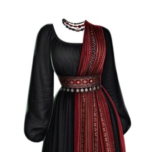 Velvet Heavy Work Lehenga-Casual